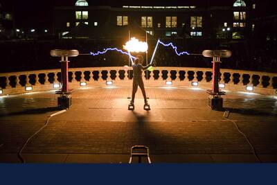the famous Tesla Coil concert, a part of Engineering Open House
